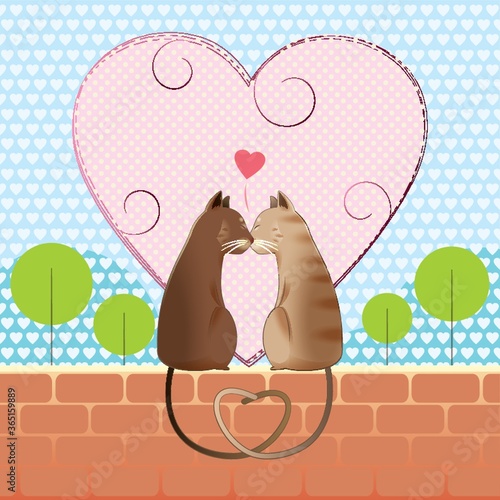 cats in love