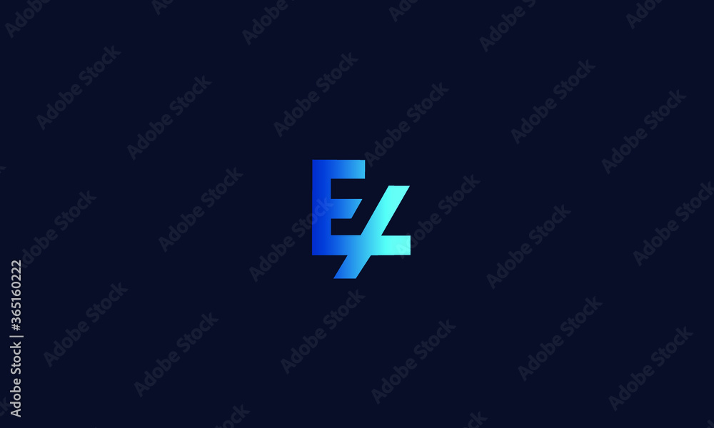 Fototapeta premium Abstract, Creative, Minimal and Unique Alphabet letters EA,AE logo