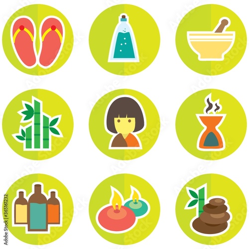 set of spa icons
