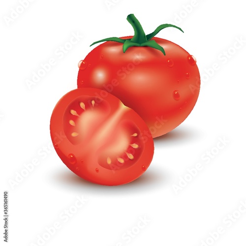 full tomato and slice