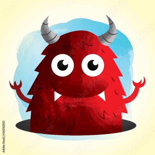 cute monster cartoon