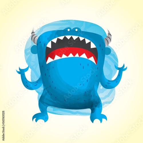 cute monster cartoon