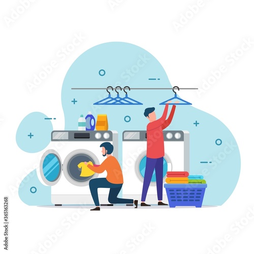 Laundry service design concept vector illustration
