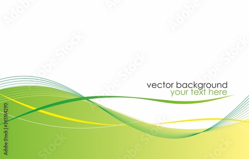 Abstract green vector wavy minimal background. Fresh backdrop for presentations, wallpaper, web page design