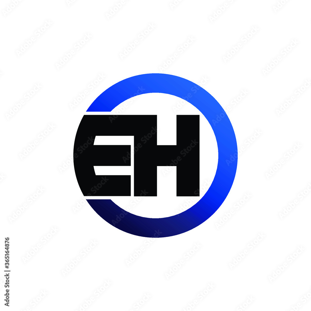 Letter EH simple logo design vector. monogram logo vector illustration Letter EH simple logo design vector. monogram logo vector illustration