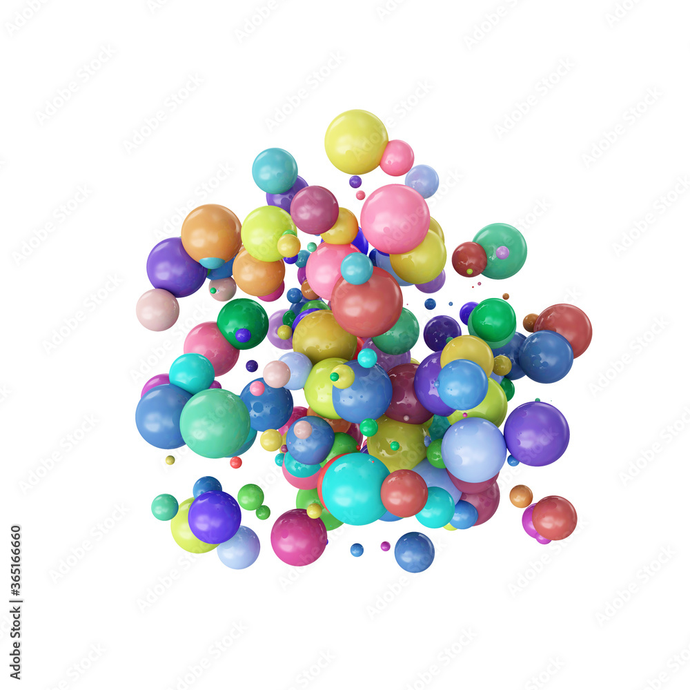 Group of Multicolor Balls isolated on white background Group of Multicolor Balls isolated on white background