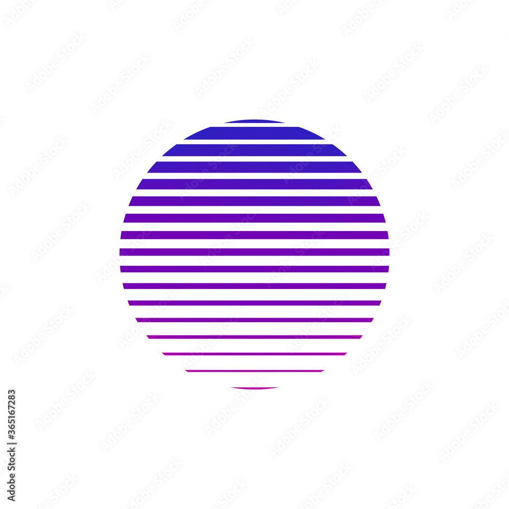 Purple abstract round logo. Vector illustration. Purple abstract round logo. Vector illustration.