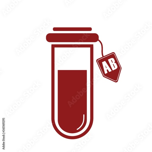 test tube with ab blood group