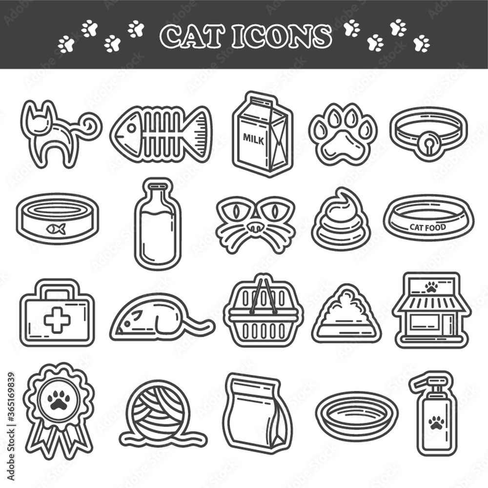 collection of cat icons