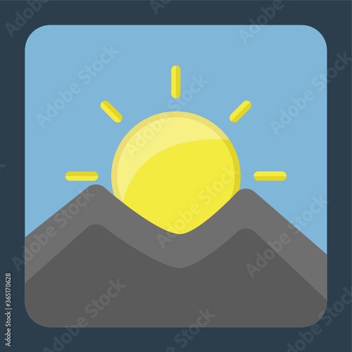 sun behind mountains