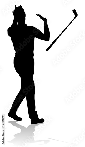 A golfer sports person playing golf