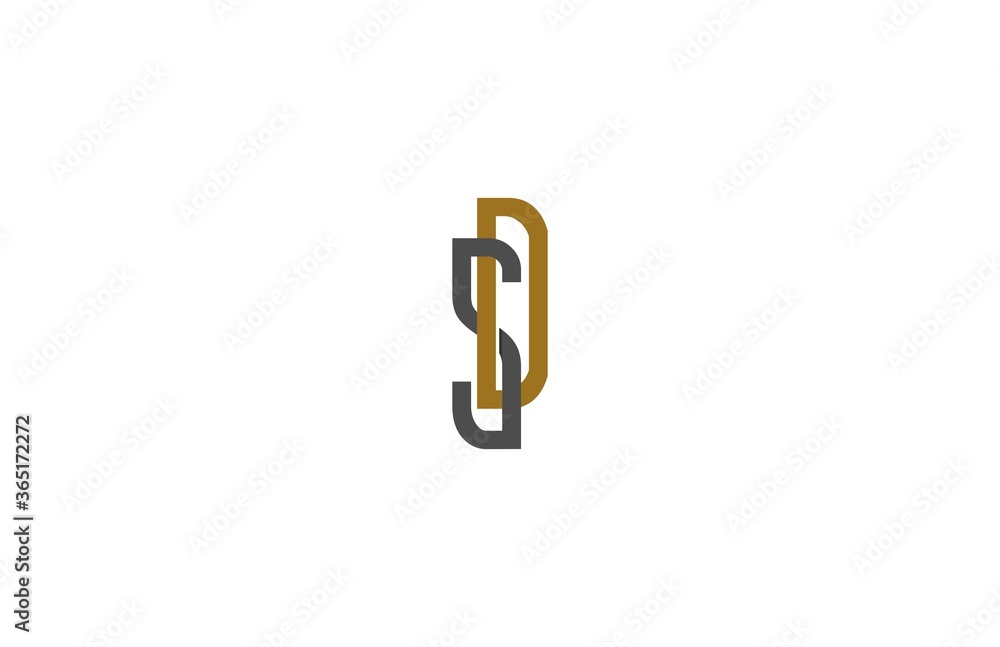 Fototapeta premium SD Letter Premium Elegant Vintage Linked Logo