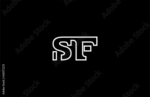 Minimalism Outline Monogram SF Logotype