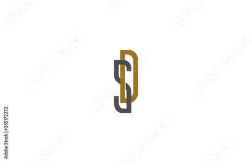 SD Letter Premium Elegant Vintage Linked Logo