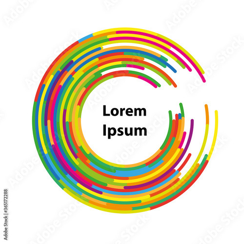 Vector background. Dynamic colored circles.