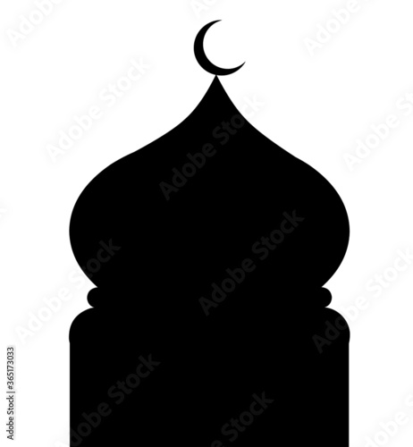 vector silhouette of a mosque