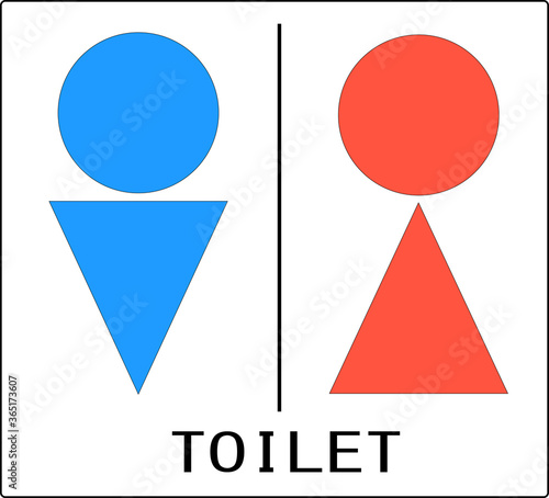 男女を分けたトイレのマーク