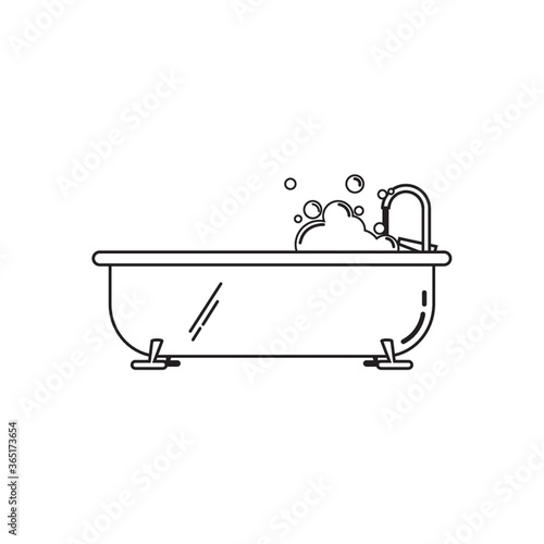 bathtub with showerhead