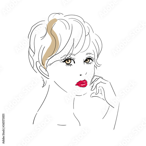 カラーコンタクトレンズ　カラコン　装着イメージイラスト