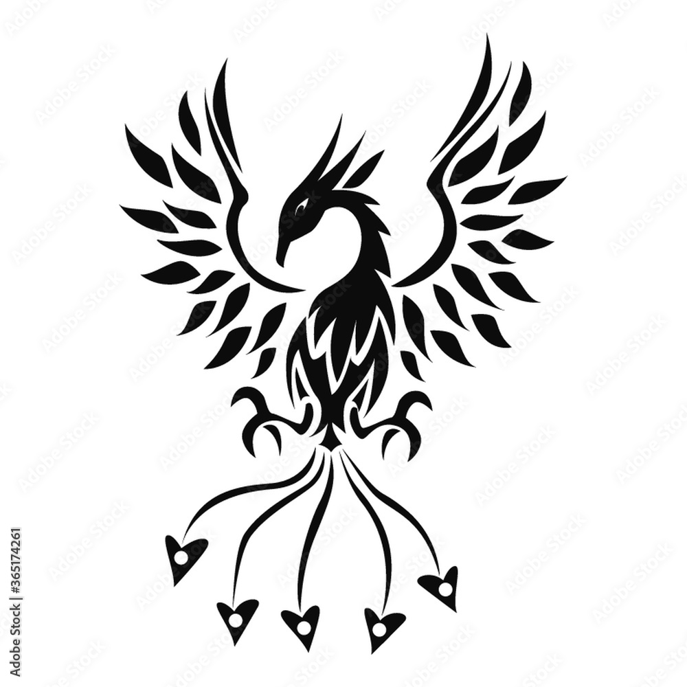Obraz premium phoenix tattoo