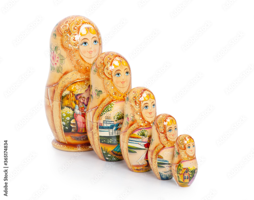 Russian folk wooden nesting doll Russian folk wooden nesting doll