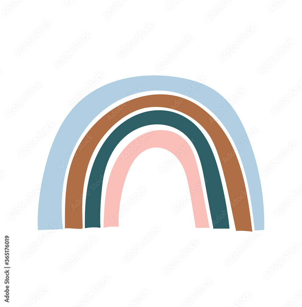 Rainbow Hand drawn vector scandinavian image. Cute simple and illustration rainbow for social media content, book or kids greeting card Rainbow Hand drawn vector scandinavian image. Cute simple and illustration rainbow for social media content, book or kids greeting card