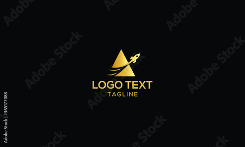  Unique Logo combination from letter A with rocket logo design concept