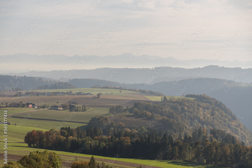 Fototapeta premium Aussicht im Oberen Donautal - Austria
