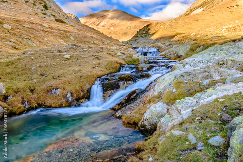 Valley of the River of Freser, in the Catalan Pyrenees Mountains. (Spain)