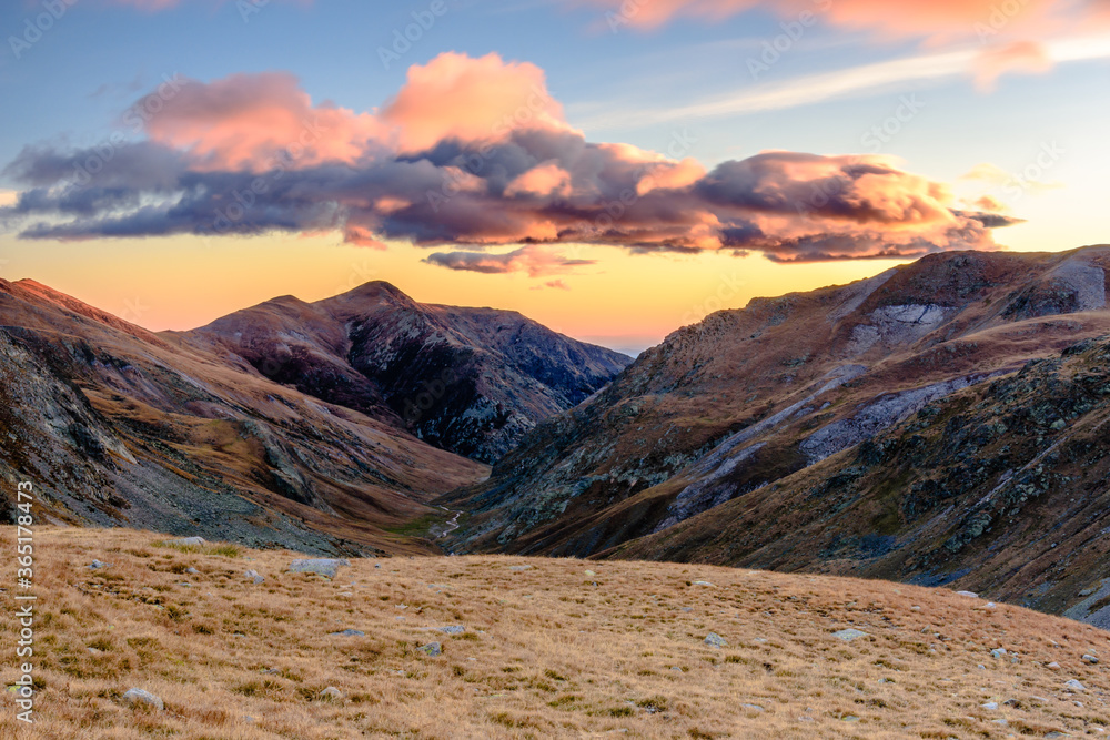 Sunset over the mountains. Sunset over the mountains.