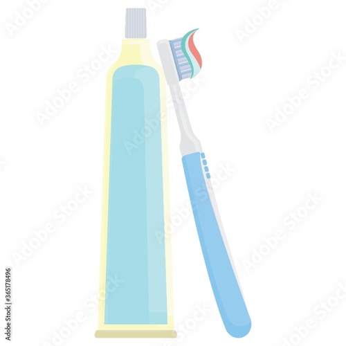 toothbrush with toothpaste