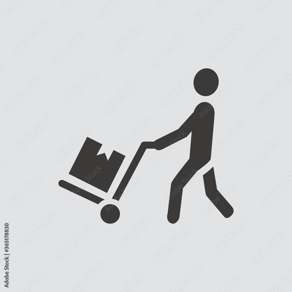 Moving icon isolated of flat style. Vector illustration.