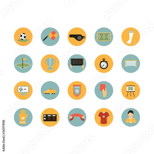 set of soccer icons