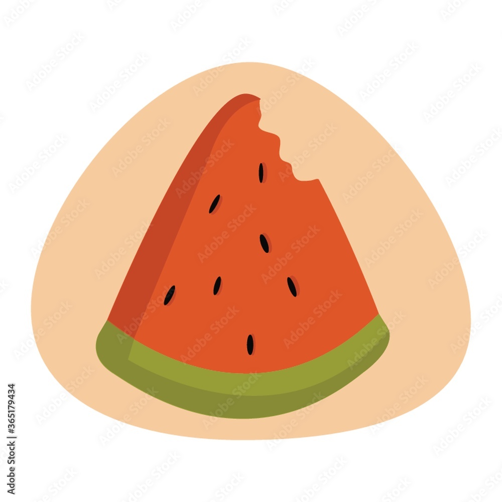 watermelon slice bite watermelon slice bite