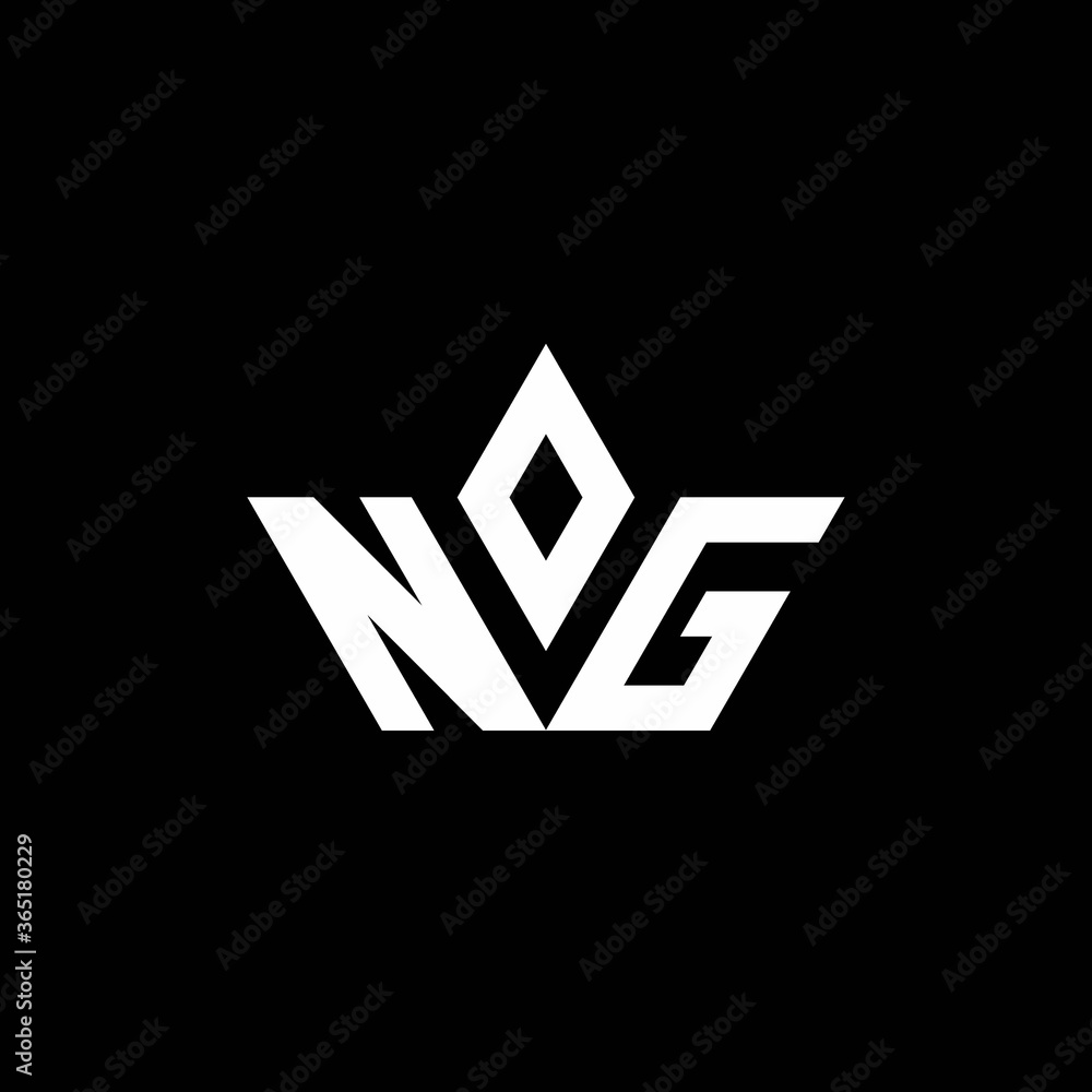 NG monogram logo with crown shape luxury style Stock Vector | Adobe Stock