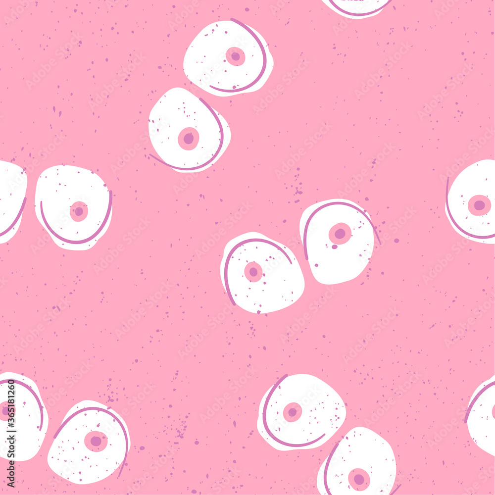 Woman breast illustration. Abstract seamless pattern for cloth design illustration. Old grunge paper texture background wallpaper. Grid seamless pattern. Vector color illustration.