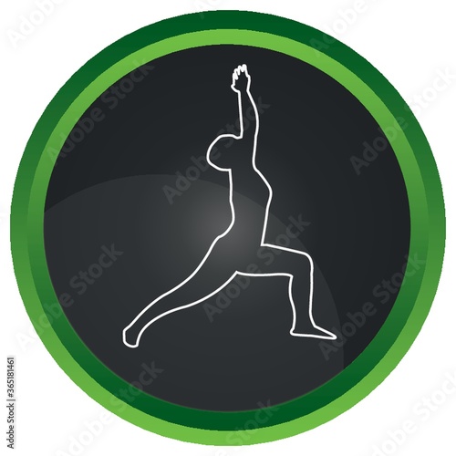 man practicing honorable yoga pose