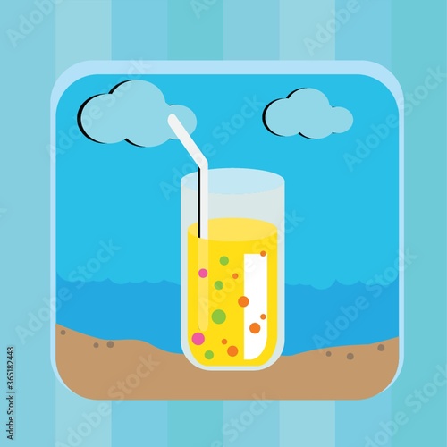 glass with straw