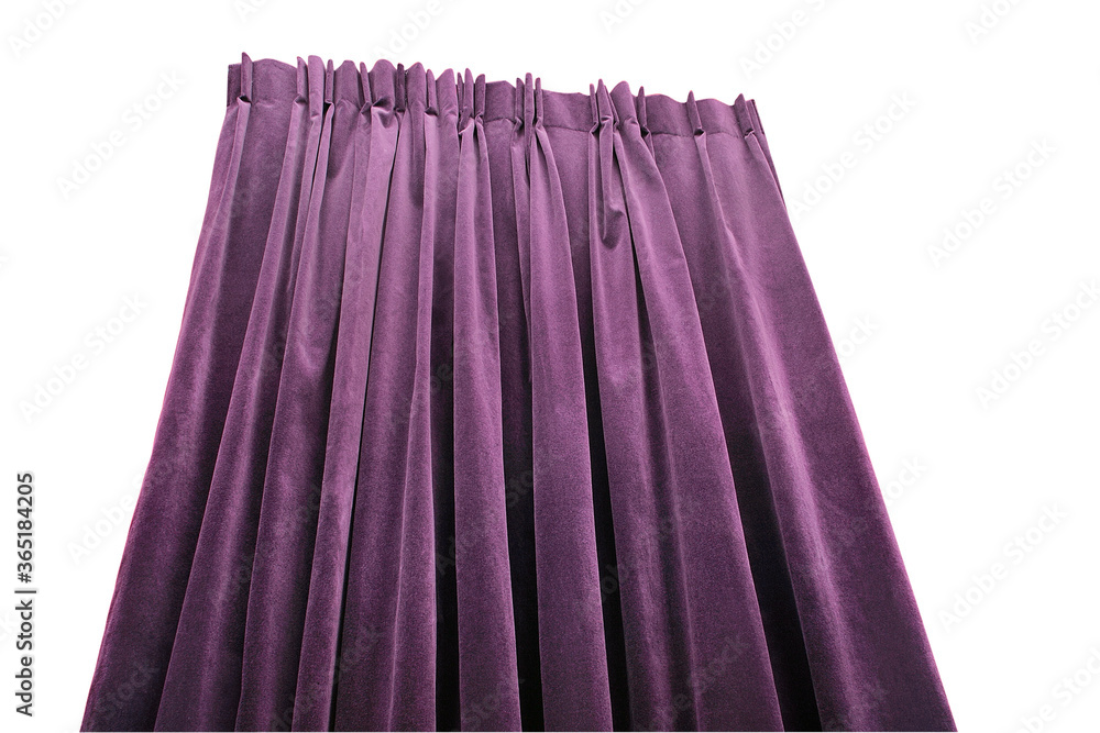 Bathroom curtains in a studio setting, isolated on white Bathroom curtains in a studio setting, isolated on white