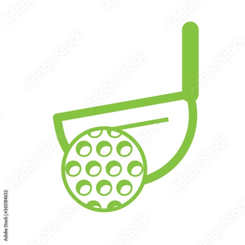golf club and ball