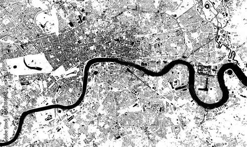 map of the city of London, Great Britain photo