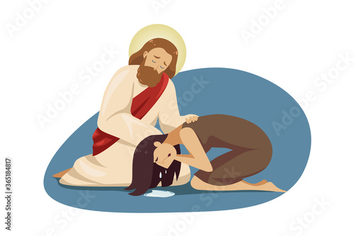 Mental stress, depression, support, religion, christianity concept.