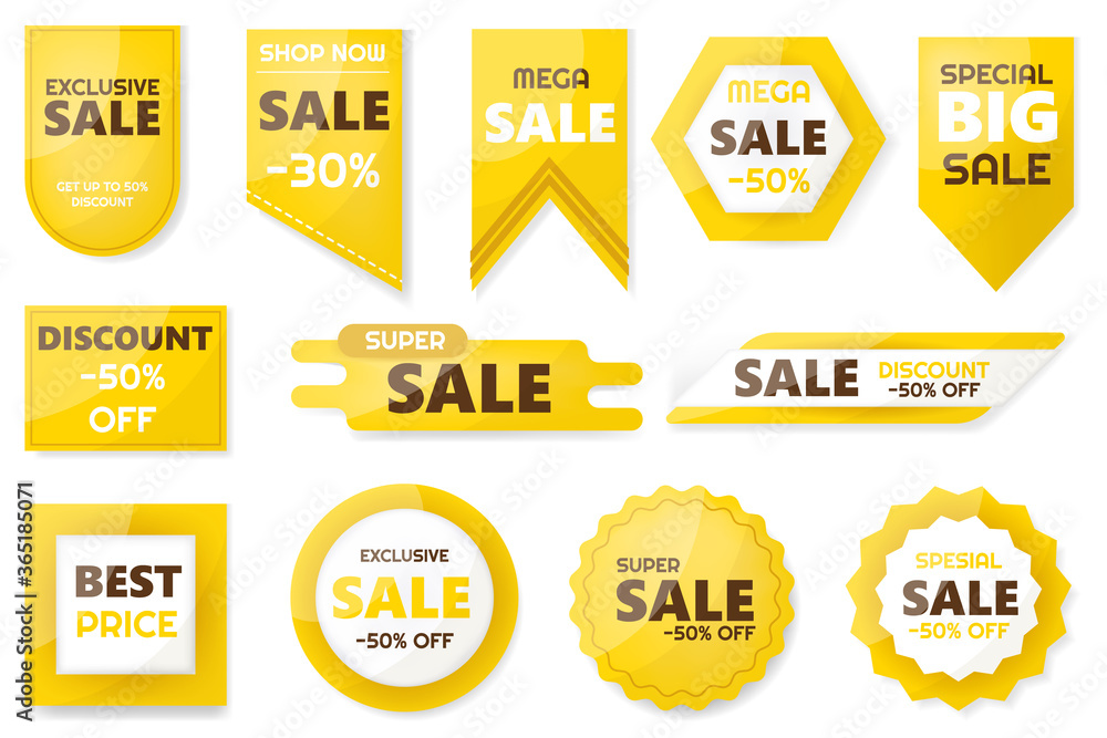 Naklejka premium Emblems for big seasons sales