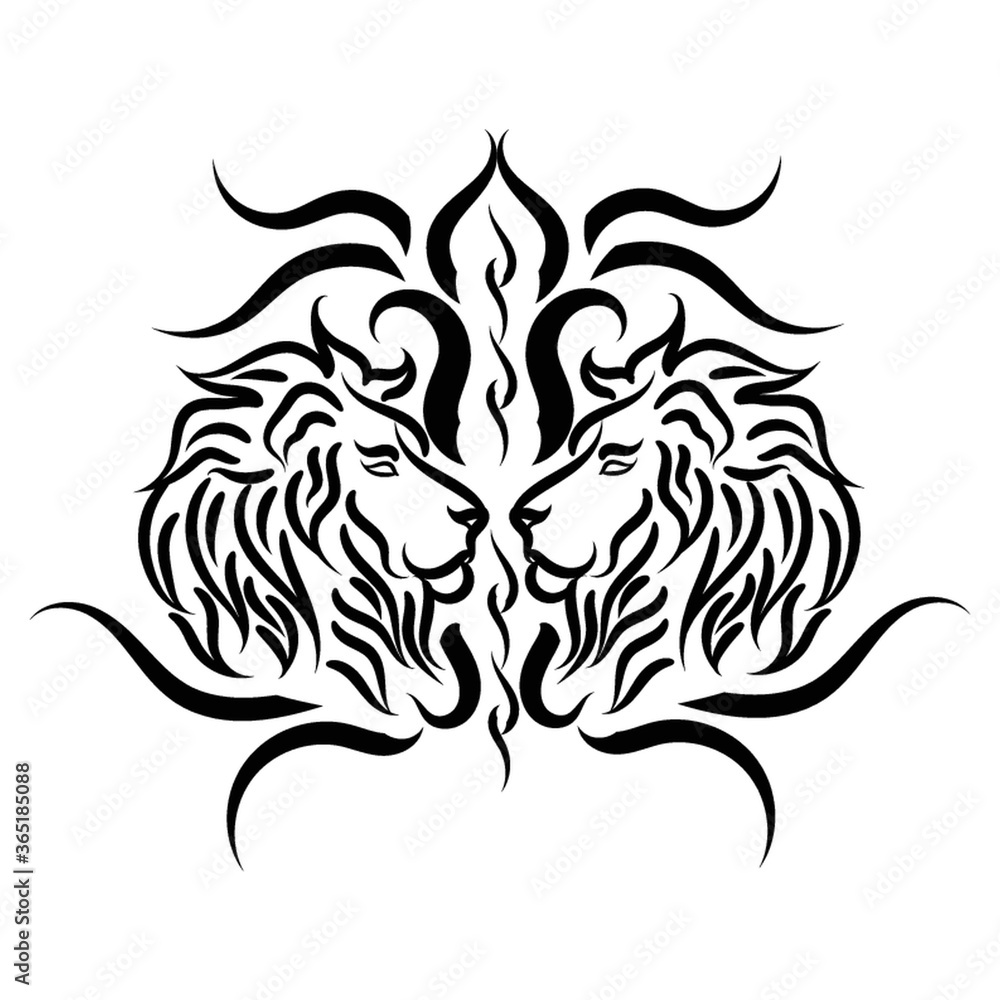 Obraz premium lion tattoo design