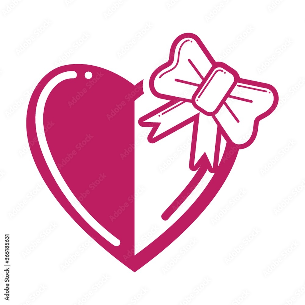 Fototapeta premium heart with a bow