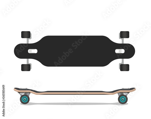 Skateboard vector illustration (Use for helmet, skateboards, stickers, t-shirt, decals typography,logos and design elements)