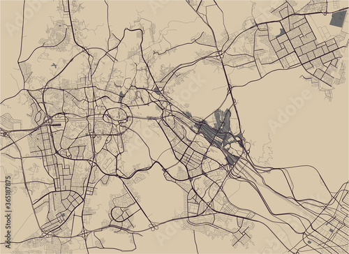 map of the city of Mecca, Saudi Arabia