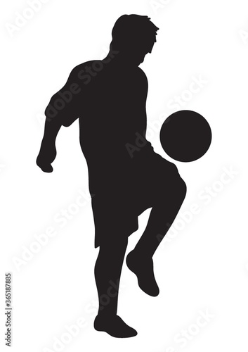 man playing football