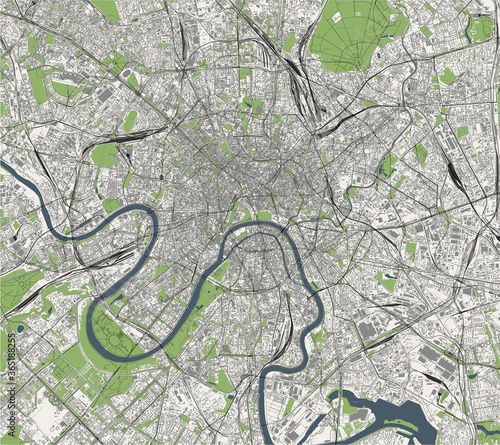 map of the city of Moscow, Russia