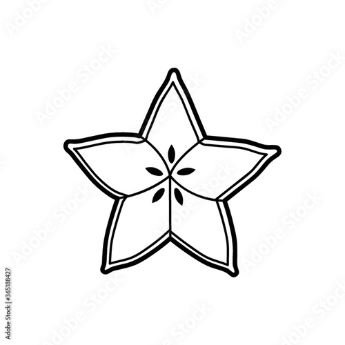 Foto starfruit slice
